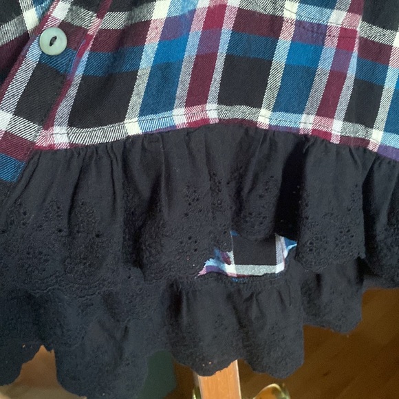 Multiples Flannel Tunic Top. Women's size Large - Picture 4 of 4